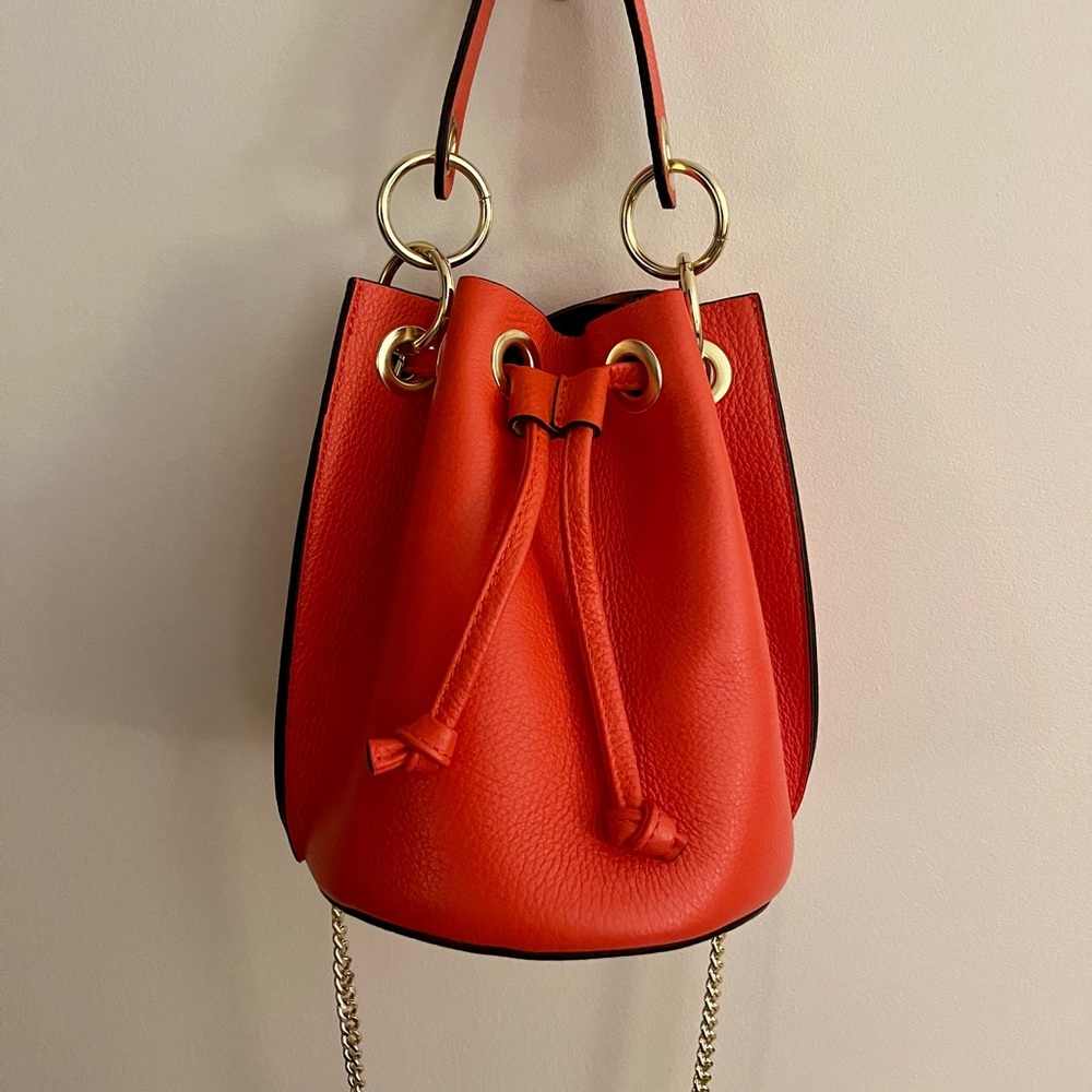 Scarlet Red Bucket Crossbody